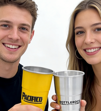 Colección de vasos de aluminio para cerveza personalizados