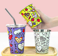 Vasos de acero inoxidable personalizados con logotipo corporativo