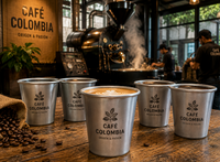 Vasos de aluminio para bebidas calientes y café