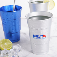 Vasos de aluminio personalizados reutilizables
