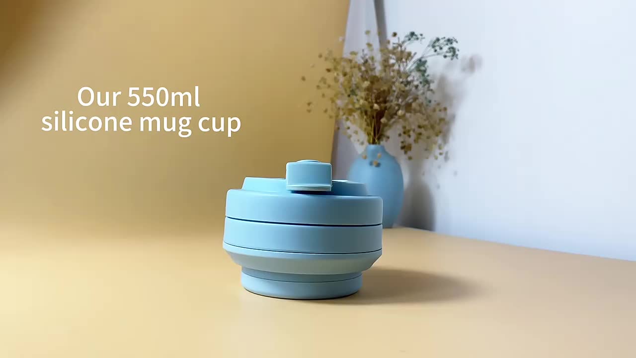 Vasos de silicona plegables